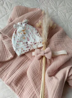 Deluxe Blush Muslin 3 Piece Set